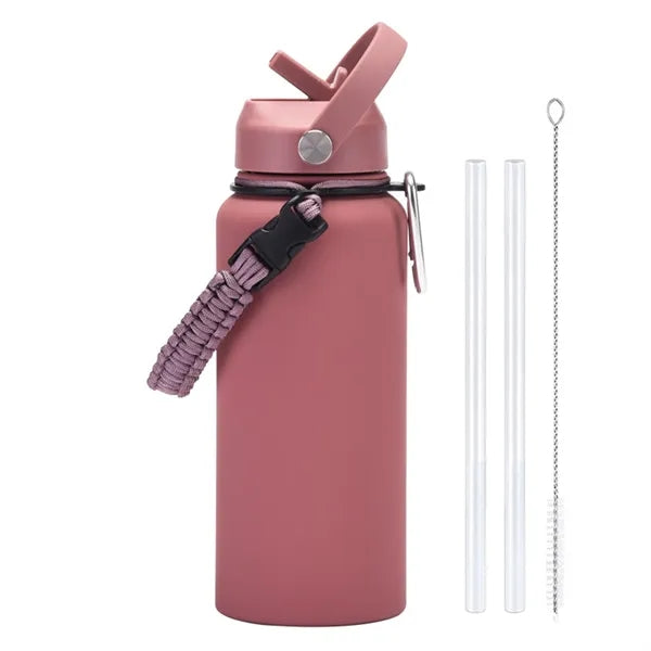 Stainless Steel Outdoor Large Capacity Sport Bottle & Handle
