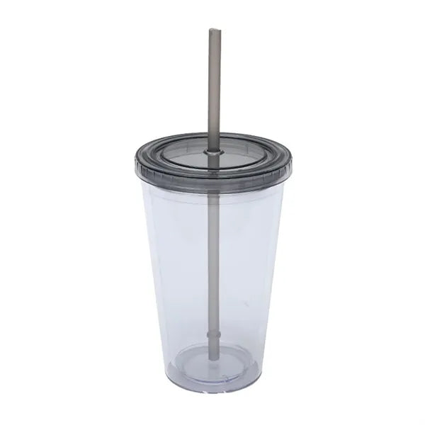 16OZ Classic Transparent Insulated Double Wall Tumbler Cup