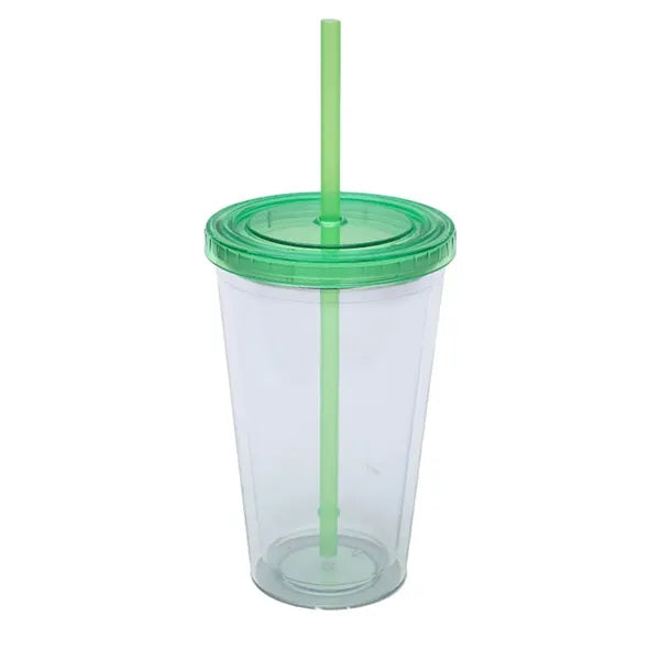 16OZ Classic Transparent Insulated Double Wall Tumbler Cup