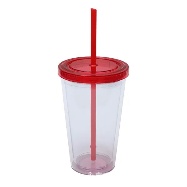 16OZ Classic Transparent Insulated Double Wall Tumbler Cup