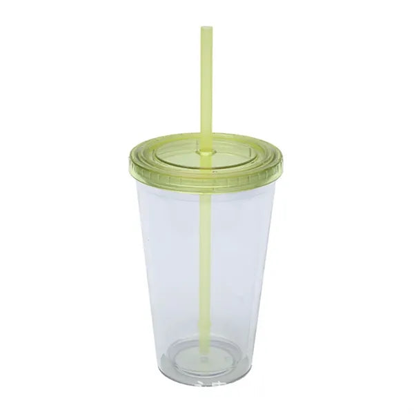 16OZ Classic Transparent Insulated Double Wall Tumbler Cup