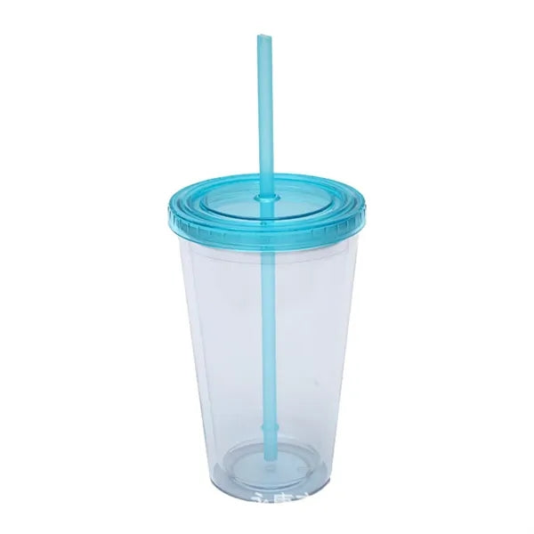 16OZ Classic Transparent Insulated Double Wall Tumbler Cup