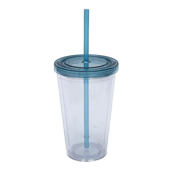 16OZ Classic Transparent Insulated Double Wall Tumbler Cup