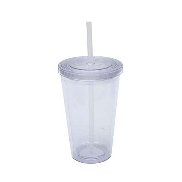 16OZ Classic Transparent Insulated Double Wall Tumbler Cup