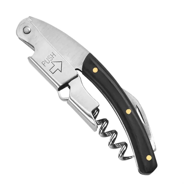 Corkscrew Wine Bottle Opener Cap Remover With Leather Pouch