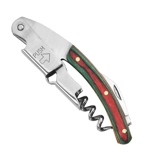 Corkscrew Wine Bottle Opener Cap Remover With Leather Pouch