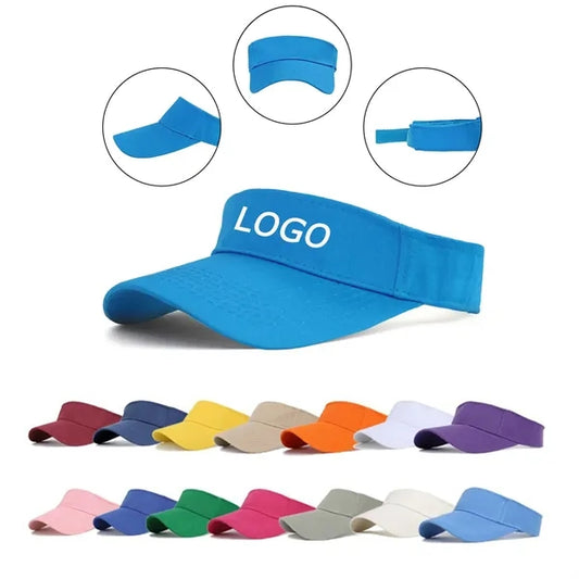 Sun Visor Women Large Brim UV Protection Empty Top Hats Caps