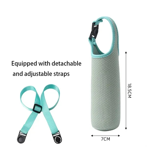 Water Bottle Sleeve with Detachable and Adjustable Strap