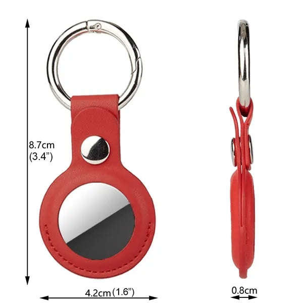 PU Leather Air-tag Holder with Keychain