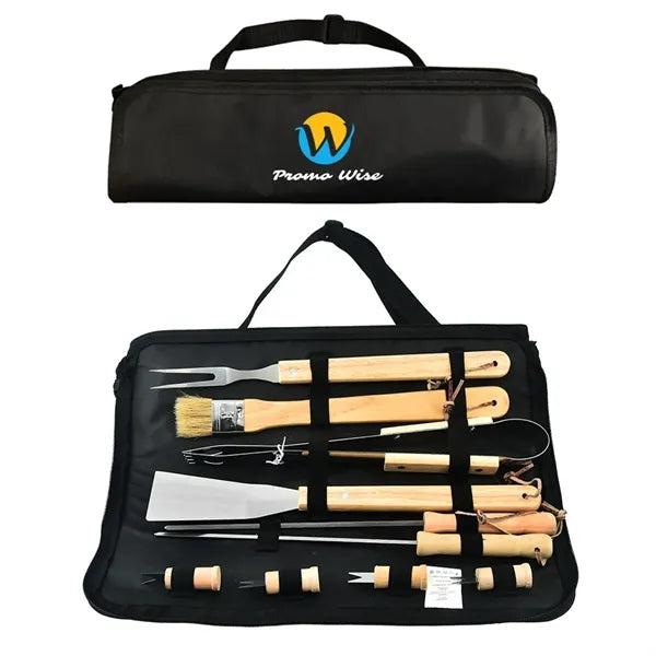Stainless Steel BBQ Tools 10-Piece Set