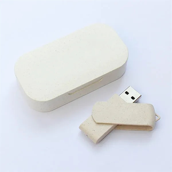 Eco-Friendly Wheat Straw Biodegradable Box USB Flash Drive