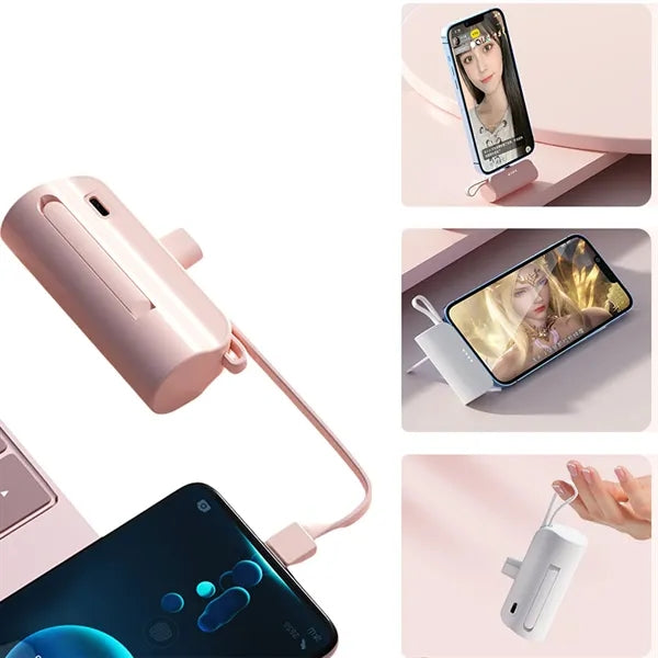 5000 mah Mini Power Bank with cable