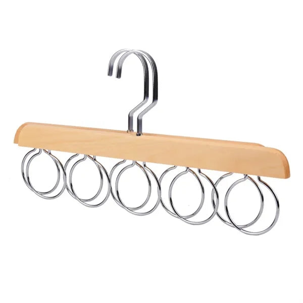 Multifunctional Wooden Scarf Closet Organizer