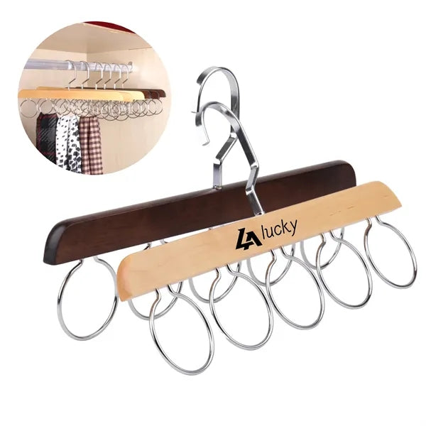Multifunctional Wooden Scarf Closet Organizer