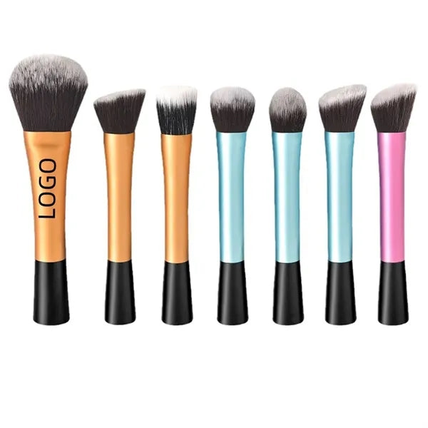7 Pcs Metal Makeup Brush Set Beauty Cosmetics Tools Kit