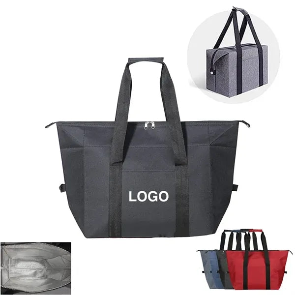 20L Foldable Insulated Groery Picnic Delivery Cooler Bag