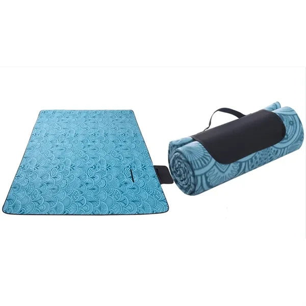 Waterproof Fleeced Picnic Stadium Roll Up Blanket 59"x78.7"