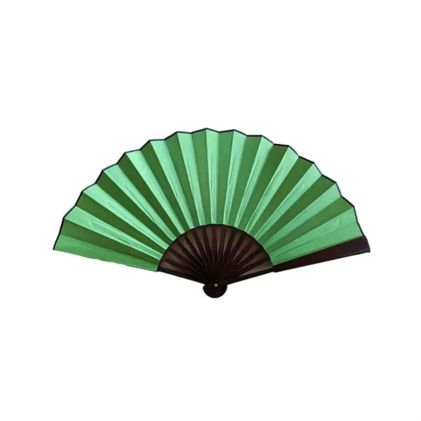 Bamboo 2-Sided Full Color Handheld Cloth Folding Fan