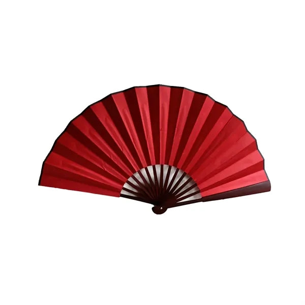 Bamboo 2-Sided Full Color Handheld Cloth Folding Fan