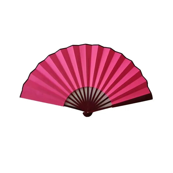 Bamboo 2-Sided Full Color Handheld Cloth Folding Fan
