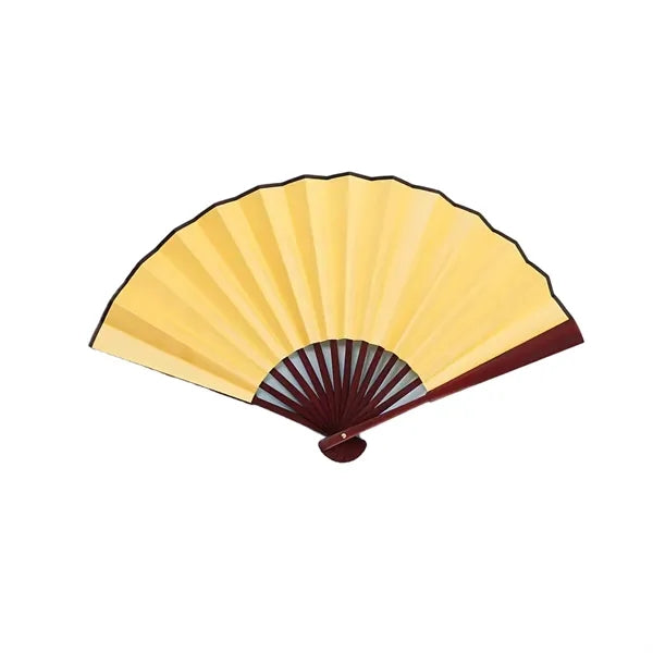 Bamboo 2-Sided Full Color Handheld Cloth Folding Fan