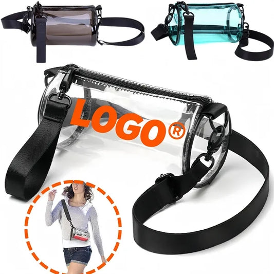 Women Personalized Travel PVC Clear Crossbody Purse Bags