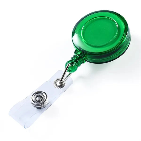 Translucent Retractable Back Buckle Badge Clip Reel Wheel