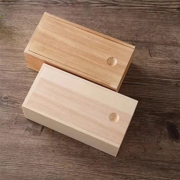 Vintage Keepsake Storage Wooden Gift Box With Slide Lid