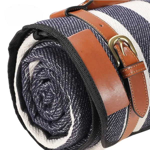 Thick Leather Strap Outdoor Picnic Camping Waterproof Mat