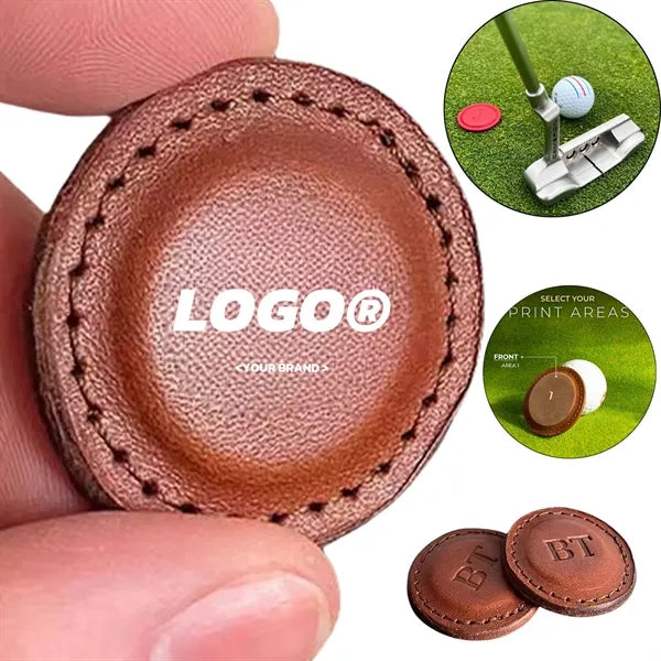 Leather Golf Ball Markers Unique Customizable