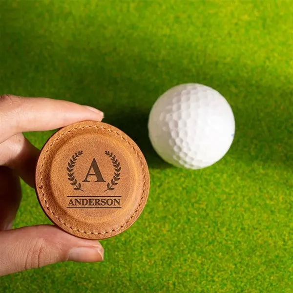 Leather Golf Ball Markers Unique Customizable