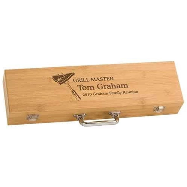 BBQ Set in Eco-Friendly Bamboo Case