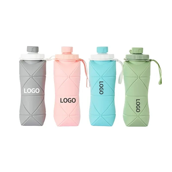 600ml Silicone Collapsible Water Bottle