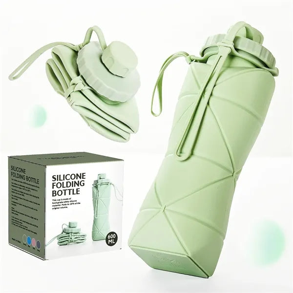 600ml Silicone Collapsible Water Bottle