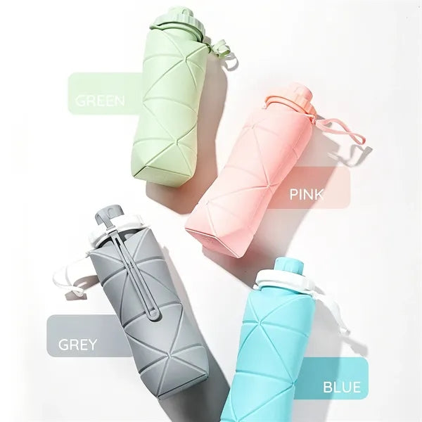 600ml Silicone Collapsible Water Bottle