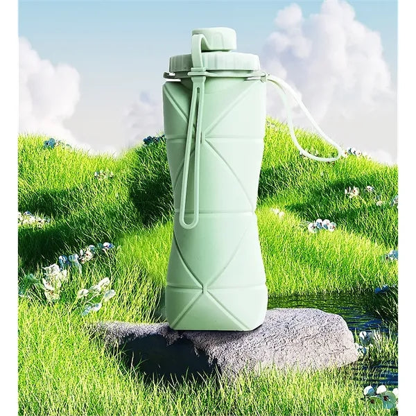 600ml Silicone Collapsible Water Bottle