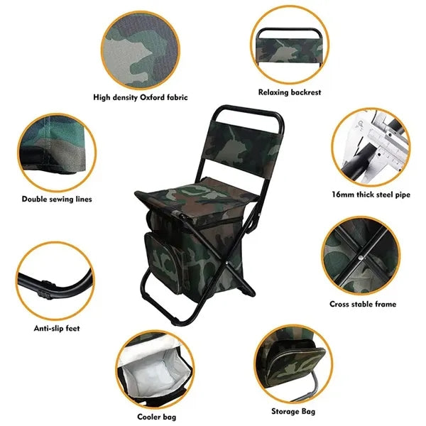 Fishing Chair with Cooler Bag