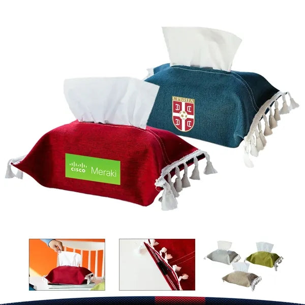 Cotton Linen Tissue Pouch