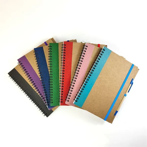 Kraft Paper Notebook With Pen