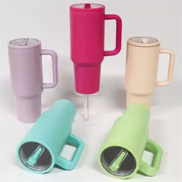 40oz Stainless Steel Tumbler with Handle