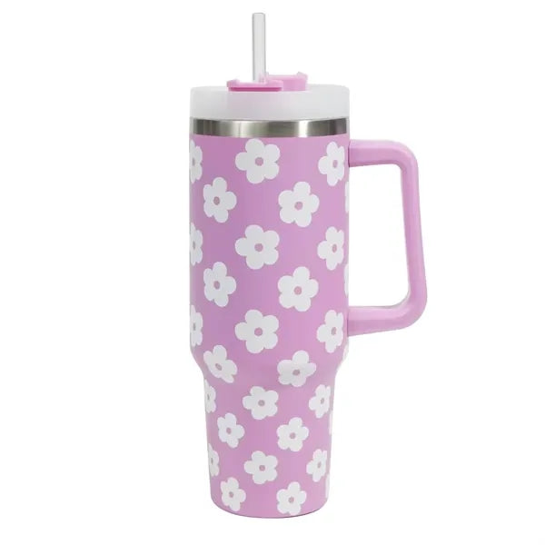 40oz Stainless Steel Tumbler with Handle