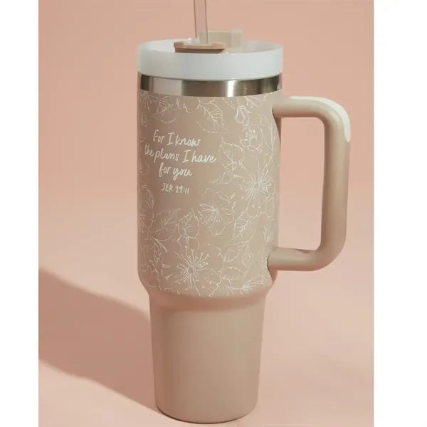 40oz Stainless Steel Tumbler with Handle