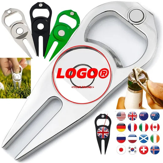 Mutifucntion Golf Divot Tool with bottle opener
