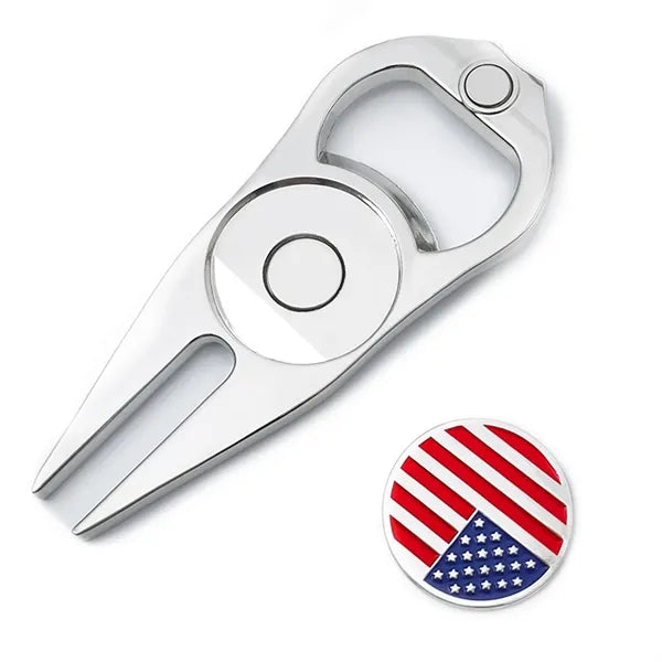 Mutifucntion Golf Divot Tool with bottle opener