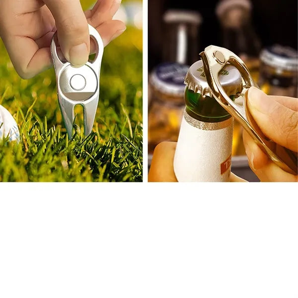 Mutifucntion Golf Divot Tool with bottle opener
