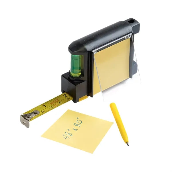 Steel Tape Measure with Spirit Level Note Memo Pad And Pen