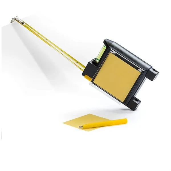 Steel Tape Measure with Spirit Level Note Memo Pad And Pen