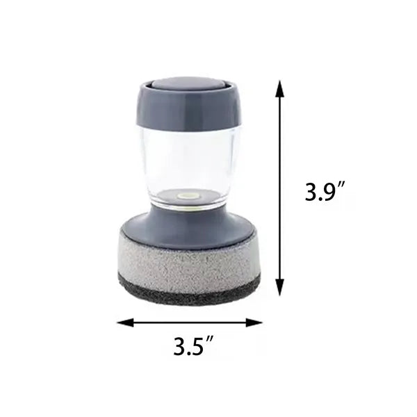 Kitchen Water Sprayed Cleaning Scrub Brush Press Out