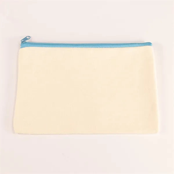 Blank Canvas Cosmetic Zipper Bag Pencil Case