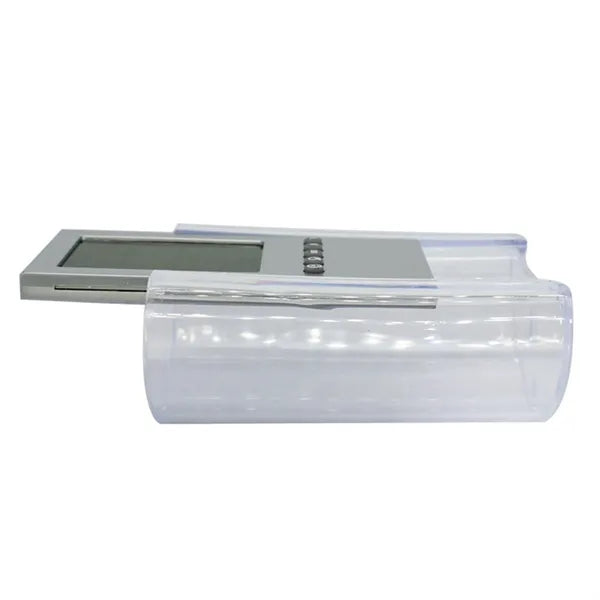 LCD Digital Alarm Clock Desk Calendar Pen Holder Organizer